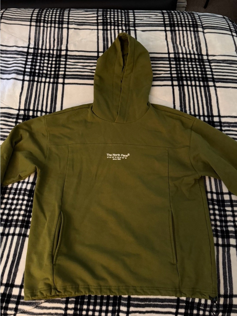The North Face Olive Green Hooded Pullover